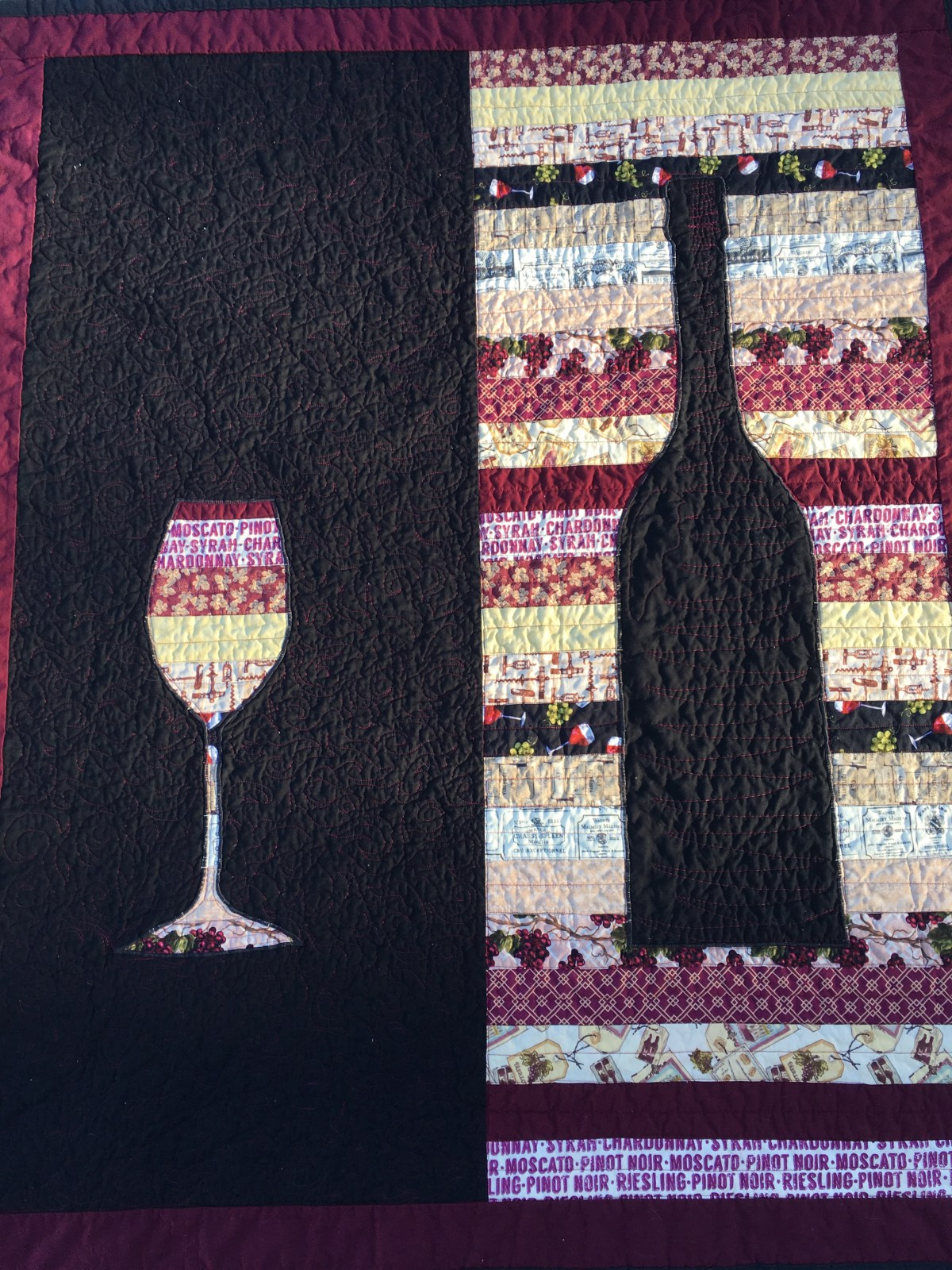 Wine Silhouette Quilts